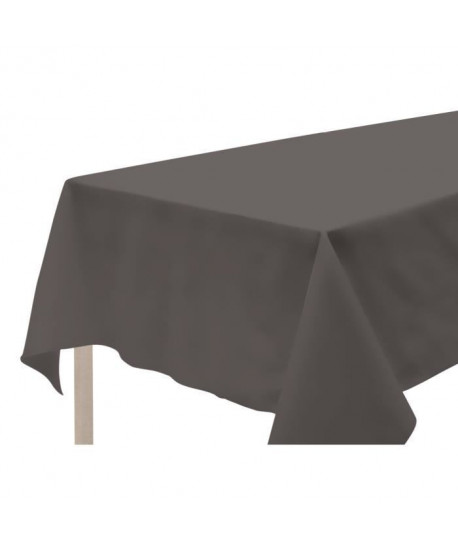 SOLEIL D\'OCRE Nappe antitâches rectangle 140x240cm ALIX Anthracite