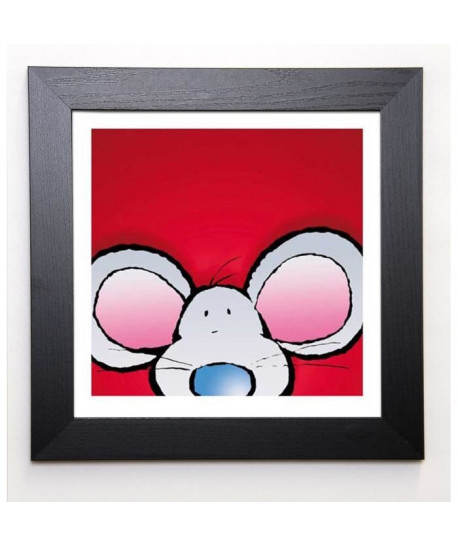 PAUL Image encadrée Mouse 37x37 cm Rouge