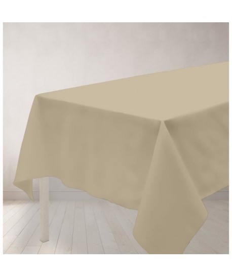 SOLEIL D\'OCRE Nappe antitâches rectanglulaire 140x300cm ALIX Taupe