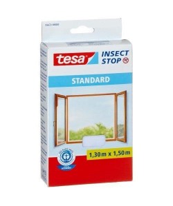 TESA Moustiquaire Standard pour fenetre  1,3 m x 1,5 mm  Blanc