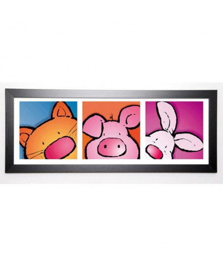 PAUL Image encadrée Animal Friends I 40x102 cm Multicolore