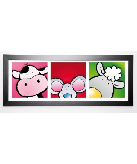 PAUL Image encadrée Animal Friends II 40x102 cm Multicolore