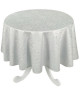 VENT DU SUD Nappe ronde jacquard FARO  168 cm  Blanc perle