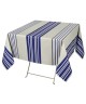 VENT DU SUD Nappe de table enduite Barbazan  160 x 160 cm  Bleu marine