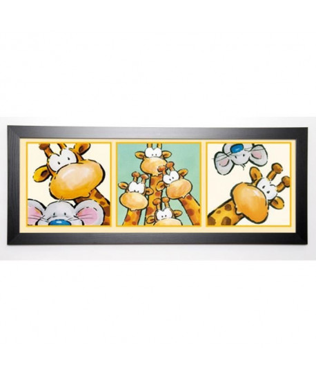 PAUL Image encadrée Funny Friends IV 40x102 cm Jaune