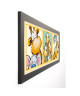 PAUL Image encadrée Funny Friends IV 40x102 cm Jaune