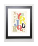 PETERS Image encadrée Broken Alphabet  47x57 cm  Multicolore