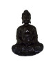 HOMEA Bouddha déco en polyrésine 24,5x23,5xH35,5 cm noir