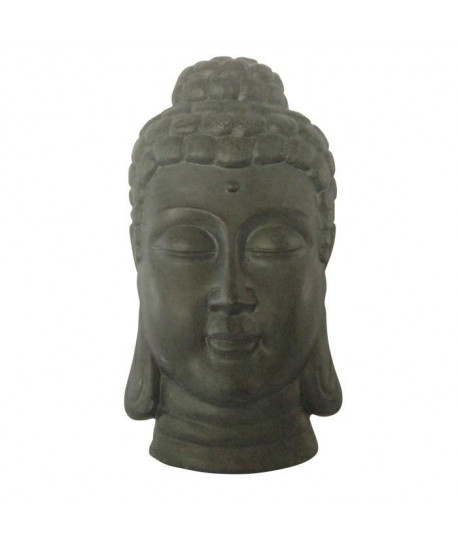 HOMEA Silhouette murale tete de Bouddha 24xH45 cm chocolat