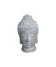 HOMEA Tete de Bouddha déco 20x20xH32 cm blanc