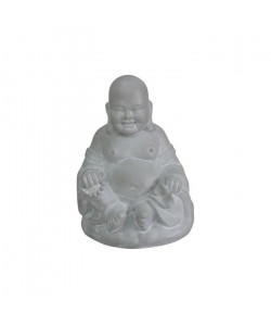 HOMEA Happy Bouddha déco 24x21xH31 cm blanc
