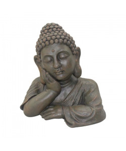 HOMEA Busta Bouddha déco 35x24,5xH34,5 cm chocolat
