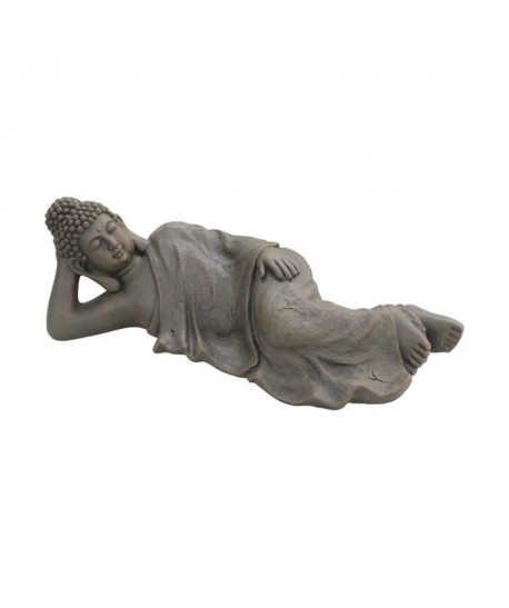 HOMEA Bouddha couché déco 80x29xH25 cm chocolat