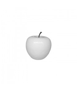 HOMEA Pomme déco en polyrésine 14xH13 cm blanc