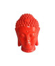 HOMEA Tete de bouddha déco en magnésie 32x31,5xH42,5 cm rouge