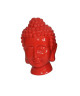 HOMEA Tete de bouddha en céramique 20x20xH31 cm rouge