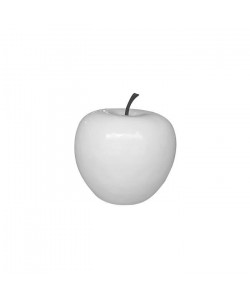 HOMEA Pomme déco en polyrésine 35xH30 cm blanc
