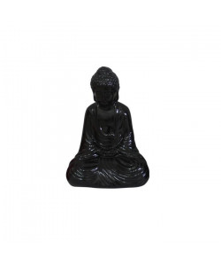 HOMEA Bouddha en céramique 13x9xH19 cm noir