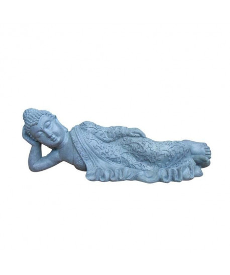 HOMEA Bouddha couché déco 56,5xH18,5 cm gris