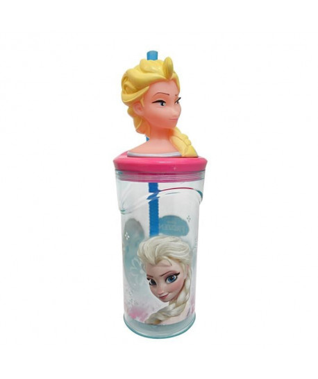 REINE DES NEIGES Gobelet figurine 3D  400 ml  H 22,5 cm  Plastique