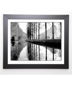 PHILIP Image encadrée Canal Normandy 47x57 cm Gris