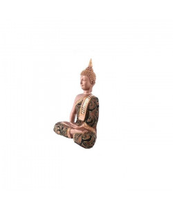 Figurine de décoration Bouddha avec écharpe  Effet tissu  Doré