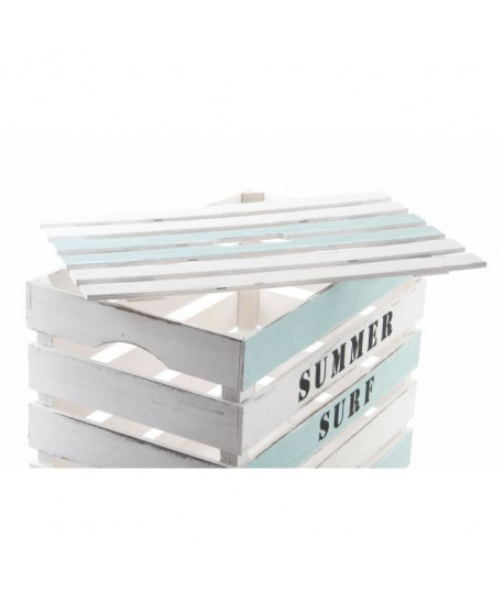 Lot de 5 boites de rangement summer  bois 55x35x40 cm