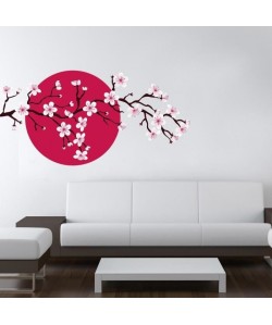 WALL IMPACT Stickers Branche de cerisier  60x30x1 cm  Vinyle calandré monomérique
