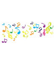 WALL IMPACT Stickers Notes de musique colorées  74x30x1 cm  Vinyle calandré monomérique