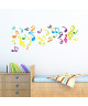WALL IMPACT Stickers Notes de musique colorées  50x20x1 cm  Vinyle calandré monomérique