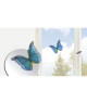 Lot de 7 papillons déco murale 3D  Cobalt transparent  PVC