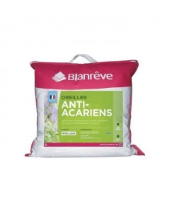 BLANREVE Oreiller GREENFIRST Anti Acariens 60x60 cm blanc