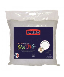 DODO Lot de 2 oreillers SWING  60 x 60 cm  Blanc