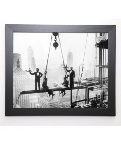 PHOTOGRAPHY COLLECTION Image encadrée Lunch above Manhattan  47x57 cm  Blanc