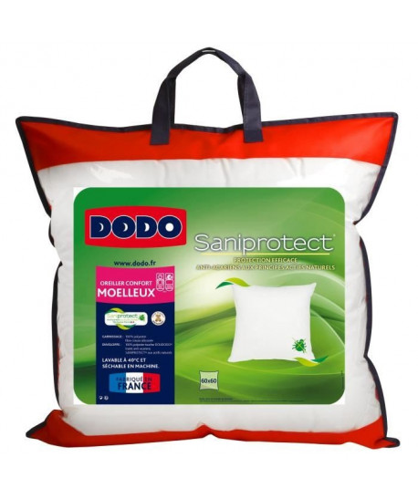 DODO Oreiller antiacariens Saniprotect  100% polyester  60x60 cm