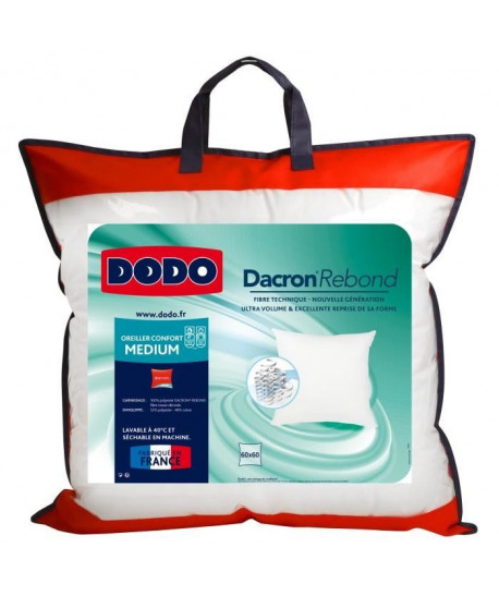 DODO Oreiller DACRON REBOND 60x60 cm blanc