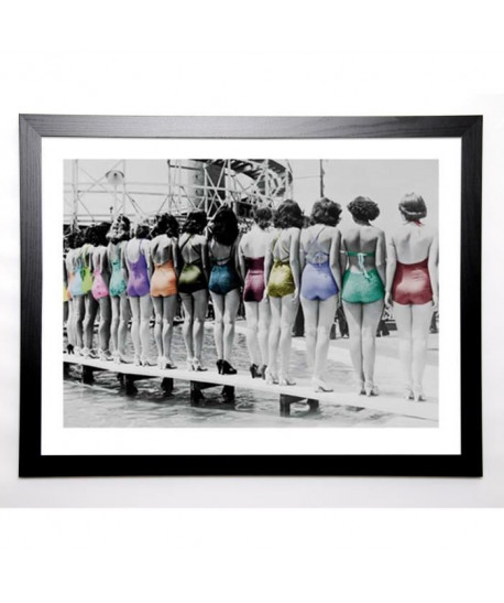 PHOTOGRAPHY COLLECTION Image encadrée Coney Island Line Up, 1935 Multicolore