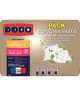 DODO Pack ECO RESPONSABLE  1 couette 240x260cm  2 oreillers 60x60cm blanc
