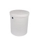 Lot de 3 paniers a linge 18x29x45 cm Blanc