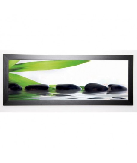 PHOTOGRAPHY COLLECTION Image encadrée Spa massages stones 40x102 cm Vert