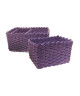 FRANDIS Lot de 3 Paniers tressés Violet