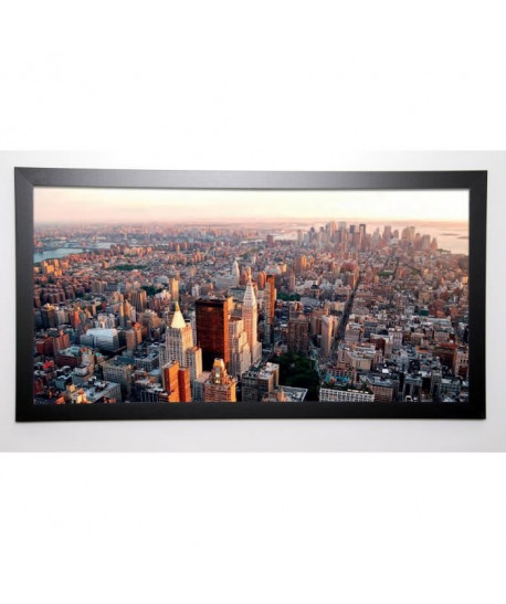 PHOTOGRAPHY COLLECTION Image encadrée NY City Manhattan Sunset 57x107 cm Rose