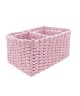 FRANDIS Lot de 3 Paniers tressés Rose