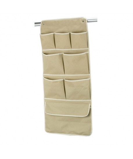 BAGGY Pochettes a accrocher vertical 8 poches 42x26 cm beige
