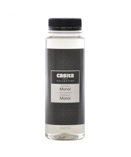 Recharge liquide pour diffuseur de parfum  200 ml  Ř4,7x14 cm  Parfum monoi  Blanc  Haute teneur en parfum