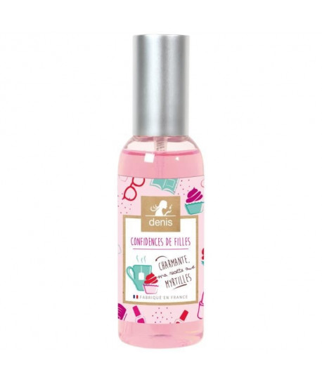 LE CHAT Parfum d\'ambiance Confidences de filles  Spray 100 ml  Parfum : myrtille  Couleur : rose