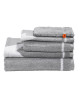 DONE Serviette  Serviette de toilette  Drap de douche  Tapis de bain  Gant Daily Shapes 1 Star  Blanc et argent