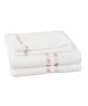 JULES CLARYSSE Lot de 2 serviettes  2 gants de toilette Lotus  Blanc