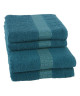 JULES CLARYSSE Lot de 2 serviettes  2 draps de bain Jasmine  Petrol