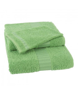 JULES CLARYSSE Lot de 1 serviette  1 drap de bain  1 gant de toilette Jasmine  Vert